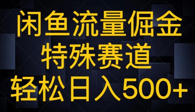 闲鱼流量倔金，特殊赛道，轻松日入500+-轻创网