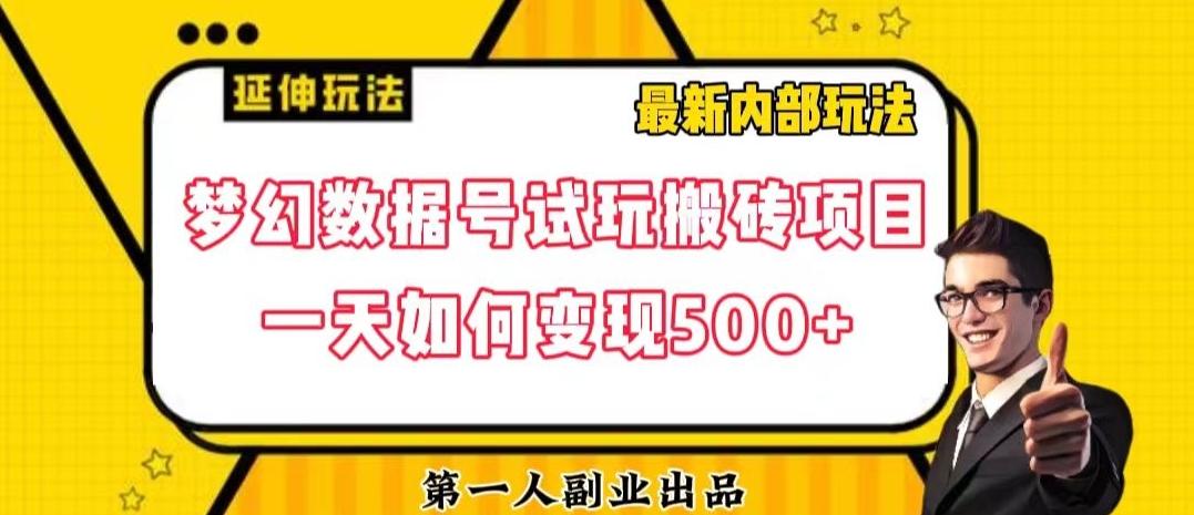 数据号回归玩法游戏试玩搬砖项目再创日入500+【揭秘】-轻创网