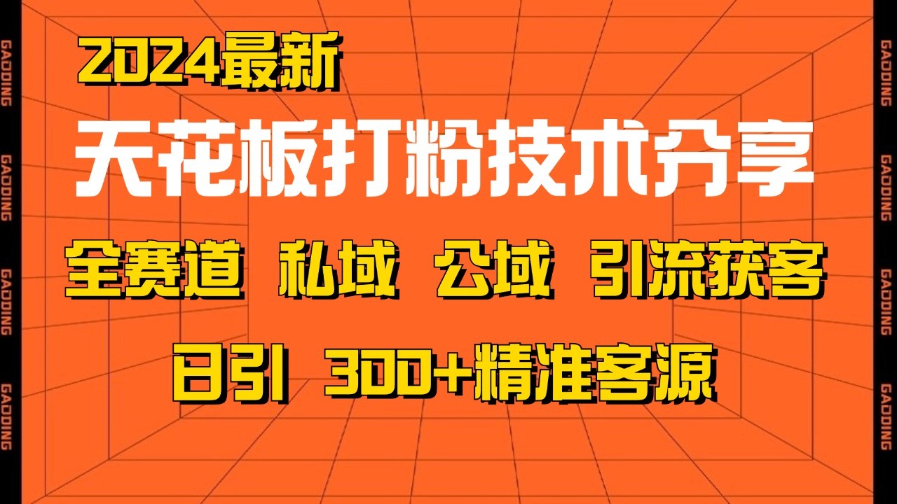 天花板打粉技术分享，野路子玩法 曝光玩法免费矩阵自热技术日引2000+精准客户-轻创网